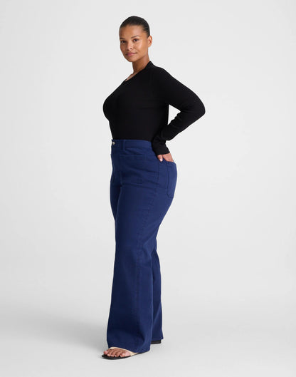 The Plus Emmy Wide-Leg Pant Classic Indigo | Madewell
