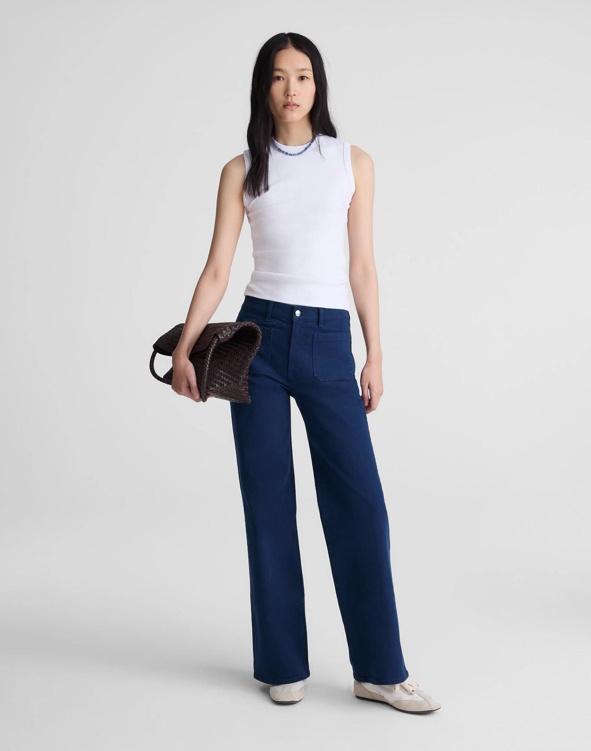 The Emmy Wide-Leg Pant Classic Indigo | Madewell