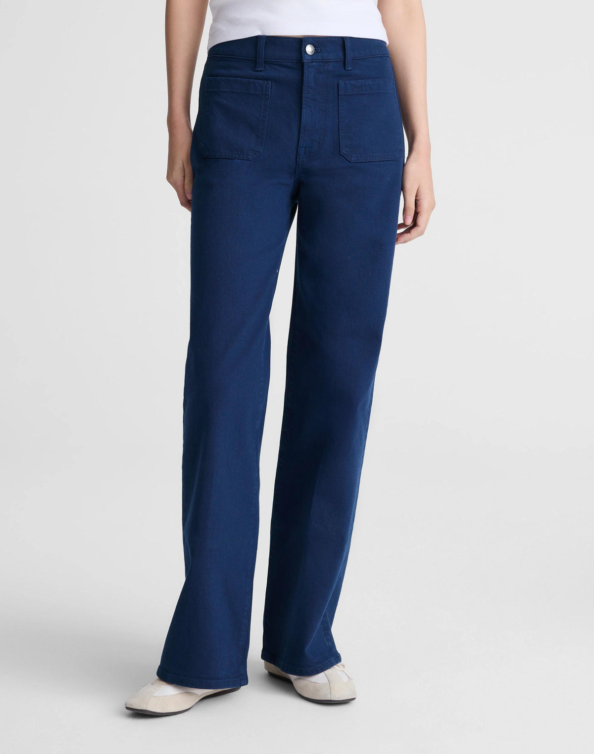 The Emmy Wide-Leg Pant Classic Indigo | Madewell