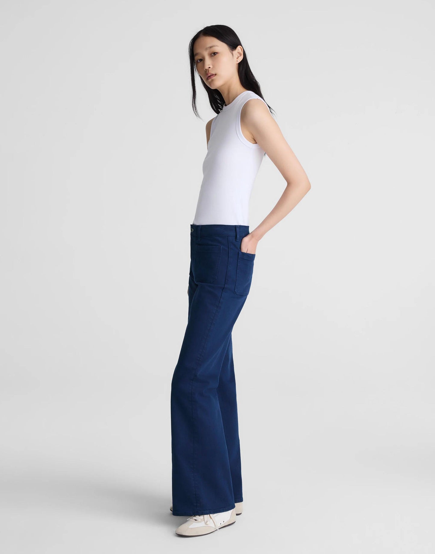 The Emmy Wide-Leg Pant Classic Indigo | Madewell