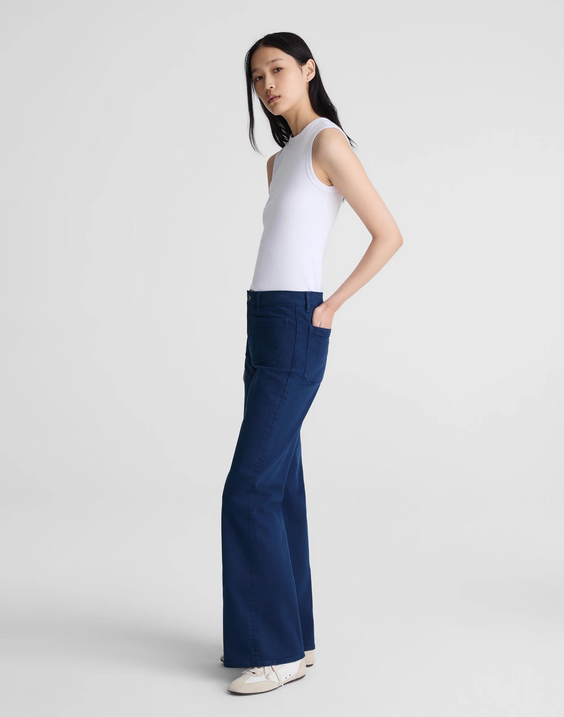 The Emmy Wide-Leg Pant Classic Indigo | Madewell