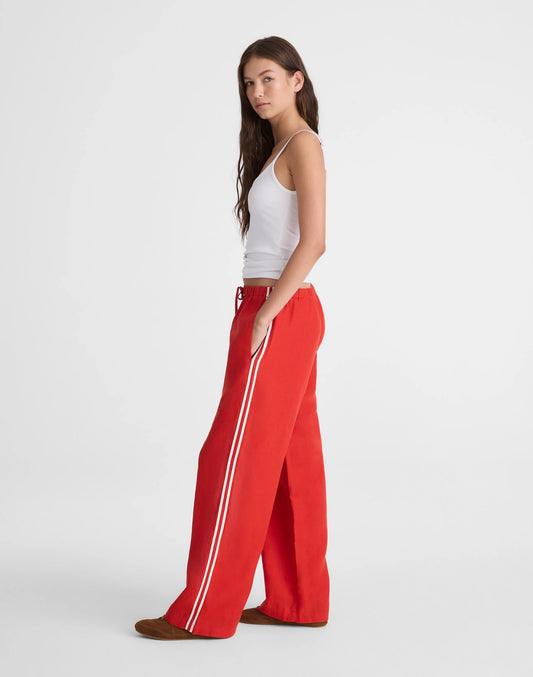Pull-On Pants in 100% Linen Wild Poppy | Madewell