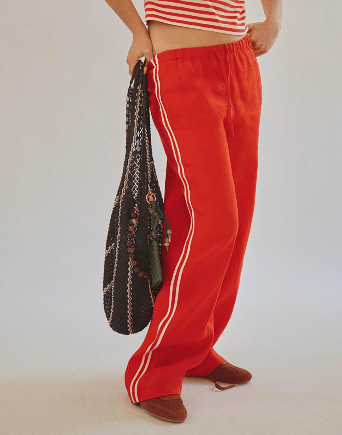 Pull-On Pants in 100% Linen Wild Poppy | Madewell