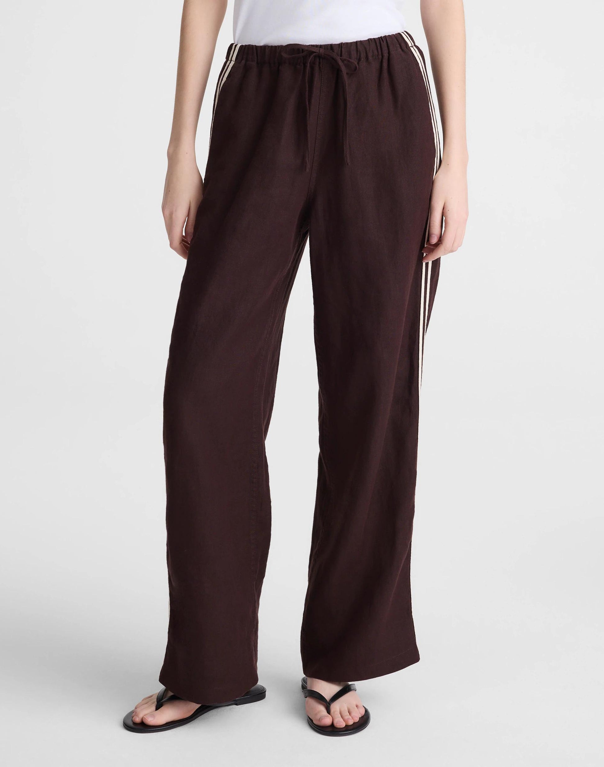 Pull-On Pants in 100% Linen Cocoa | Madewell