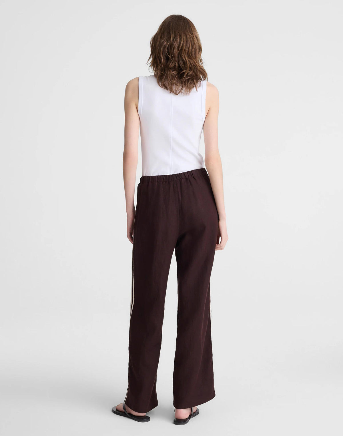 Pull-On Pants in 100% Linen Cocoa | Madewell