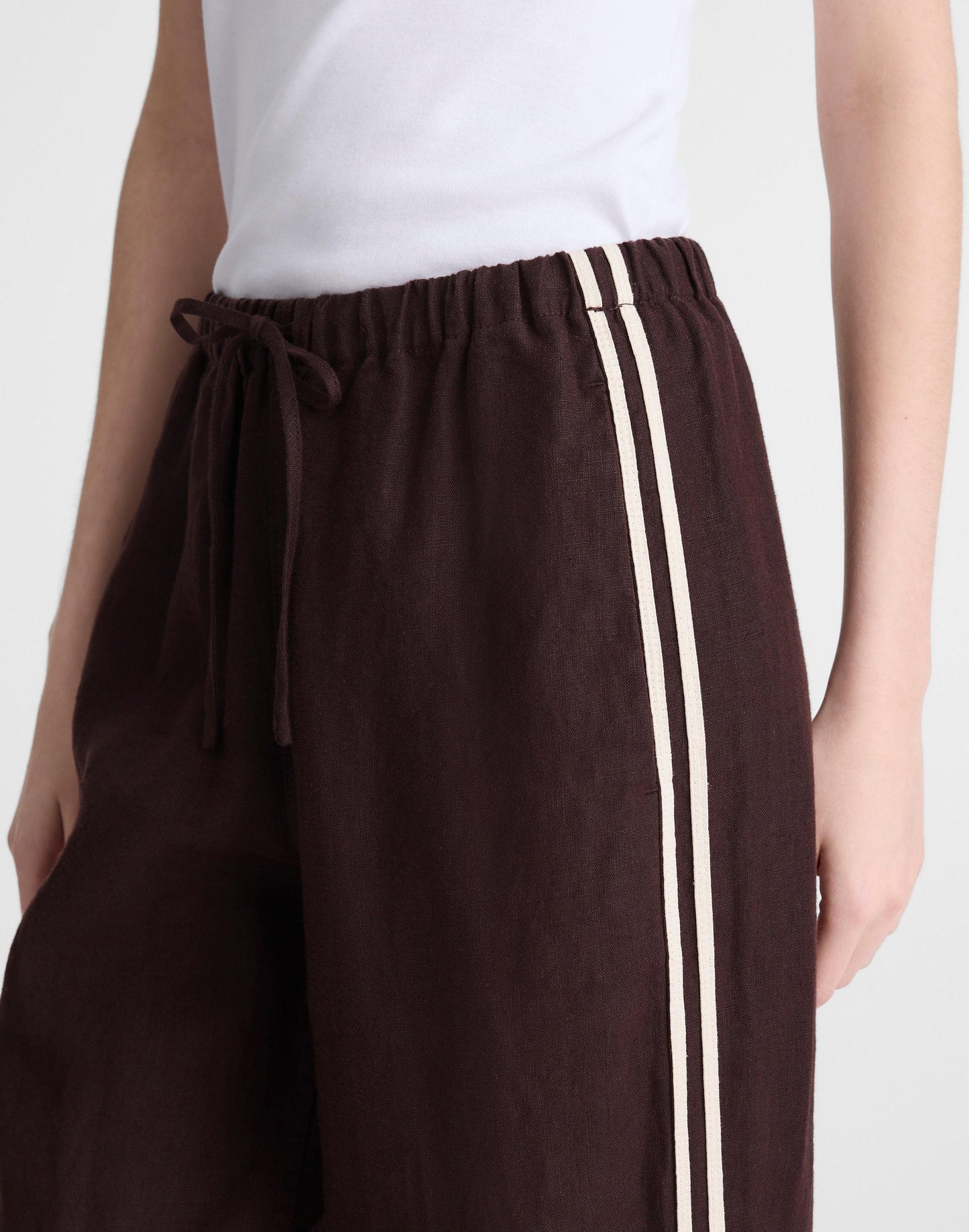 Pull-On Pants in 100% Linen Cocoa | Madewell