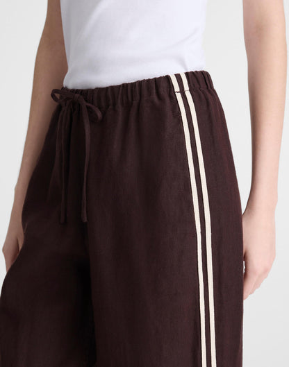Pull-On Pants in 100% Linen Cocoa | Madewell