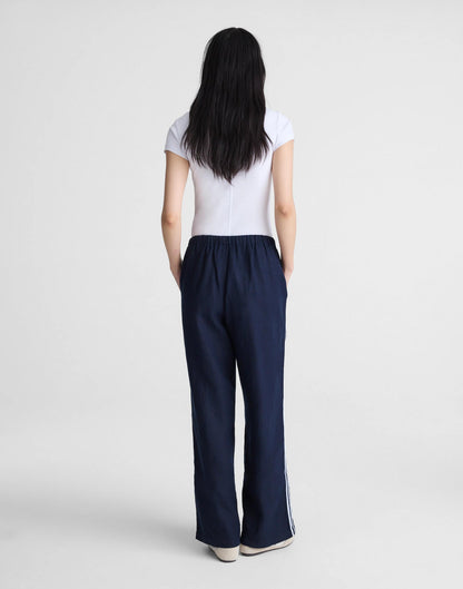 Pull-On Pants in 100% Linen Classic Navy | Madewell