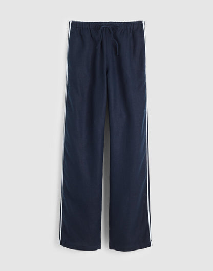 Pull-On Pants in 100% Linen Classic Navy | Madewell