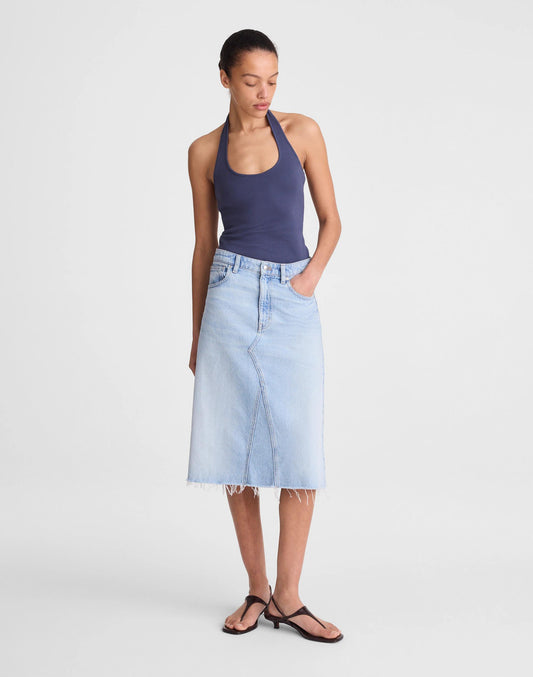Denim Midi Skirt in Foster Wash Foster Wash | Madewell