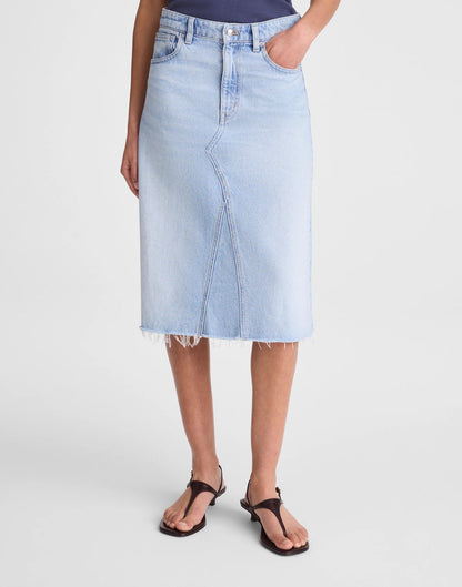 Denim Midi Skirt in Foster Wash Foster Wash | Madewell