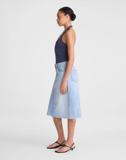 Denim Midi Skirt in Foster Wash Foster Wash | Madewell