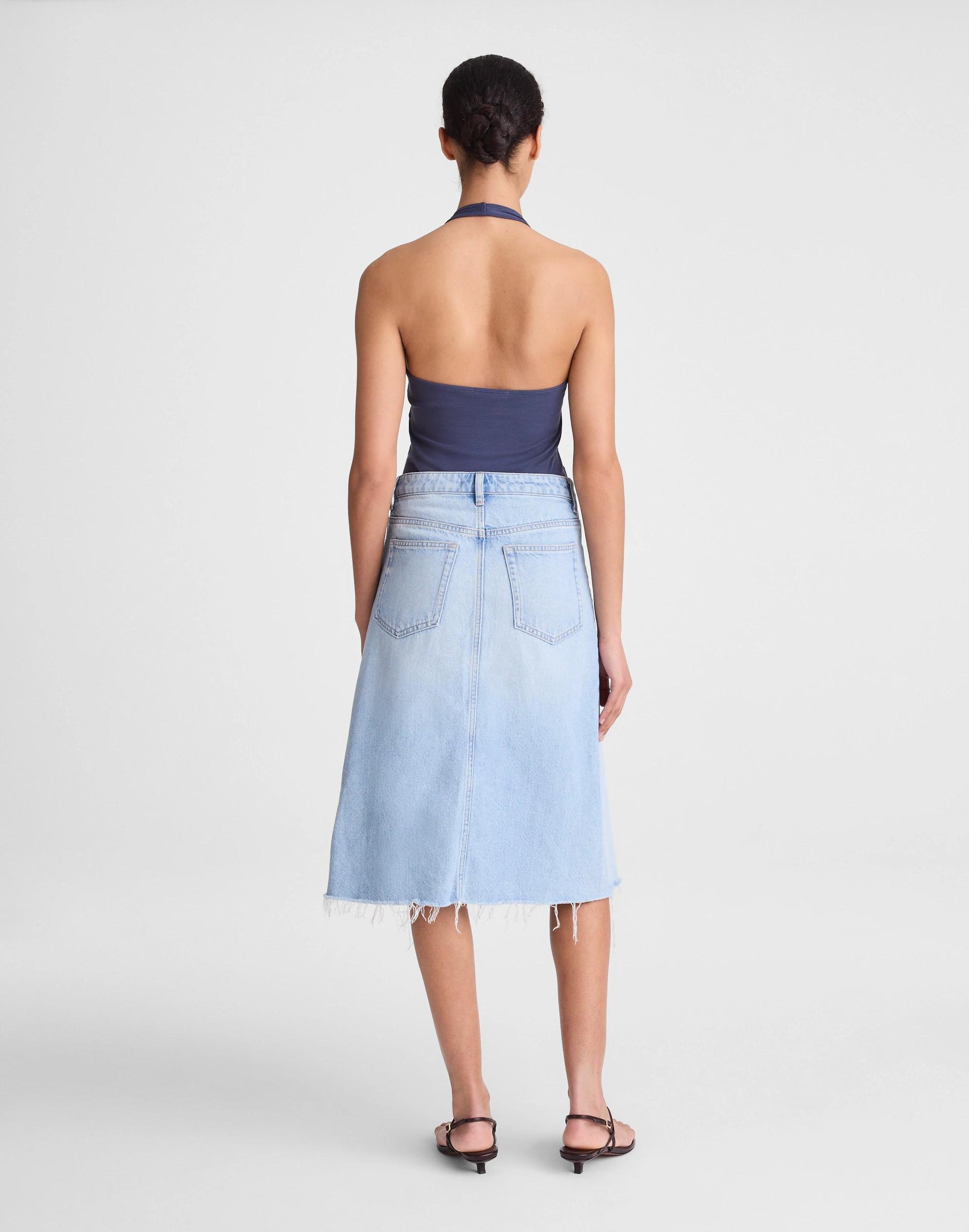 Denim Midi Skirt in Foster Wash Foster Wash | Madewell