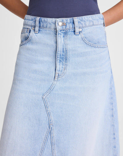 Denim Midi Skirt in Foster Wash Foster Wash | Madewell