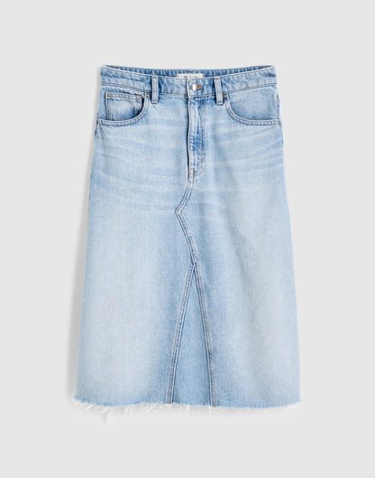 Denim Midi Skirt in Foster Wash Foster Wash | Madewell