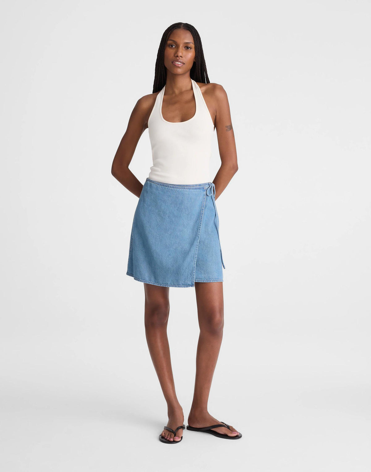 Airy Denim Wrap Mini Skirt Lido Wash | Madewell