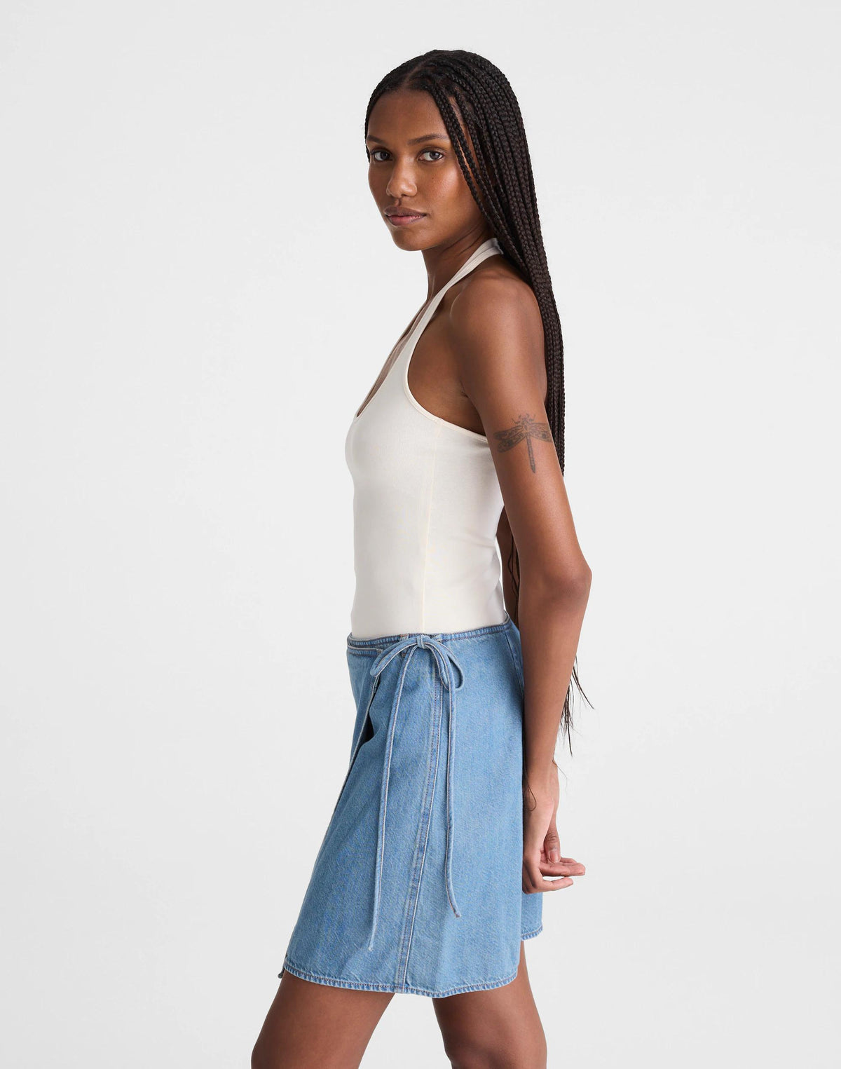 Airy Denim Wrap Mini Skirt Lido Wash | Madewell