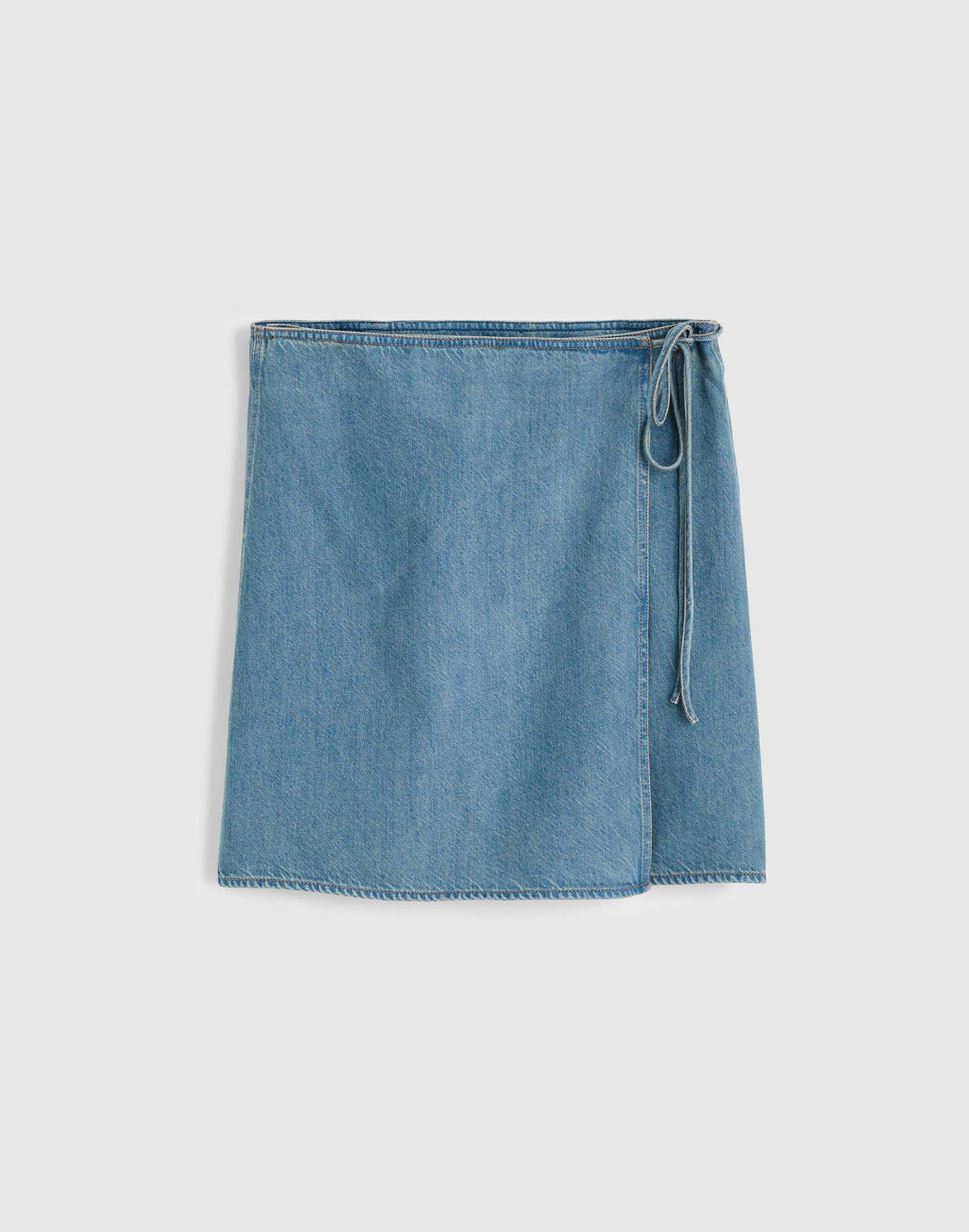 Airy Denim Wrap Mini Skirt Lido Wash | Madewell