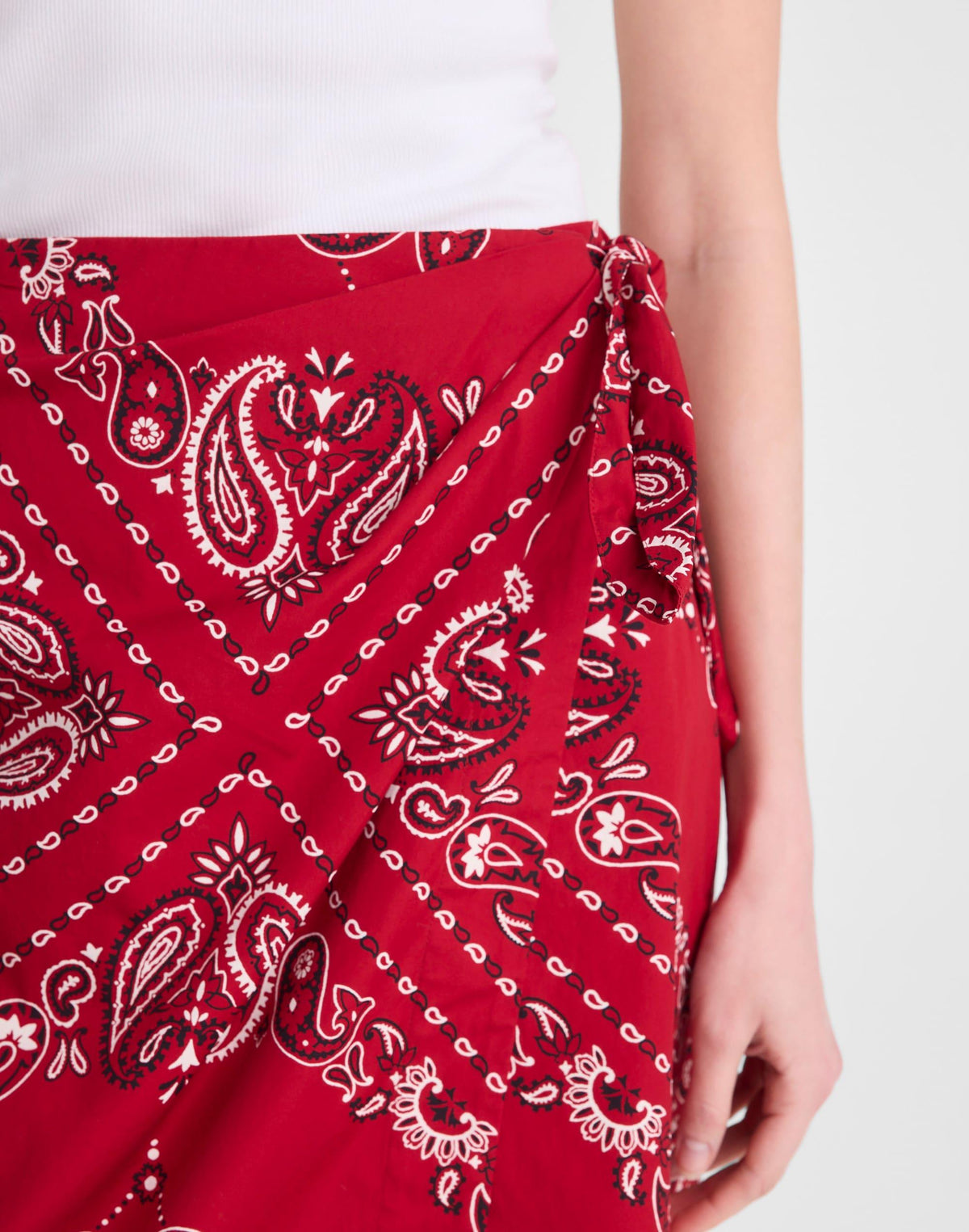 Midi Wrap Skirt in Poplin Chili Pepper | Madewell