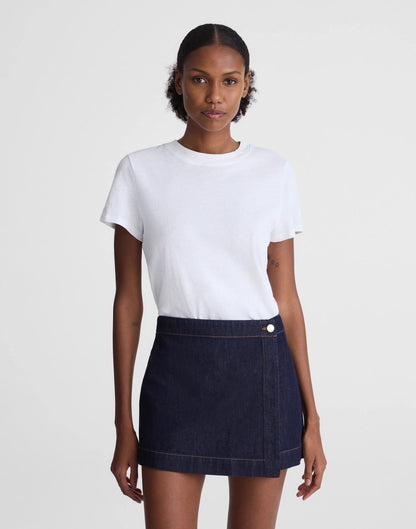 Denim Wrap Mini Skort Rinse Wash | Madewell