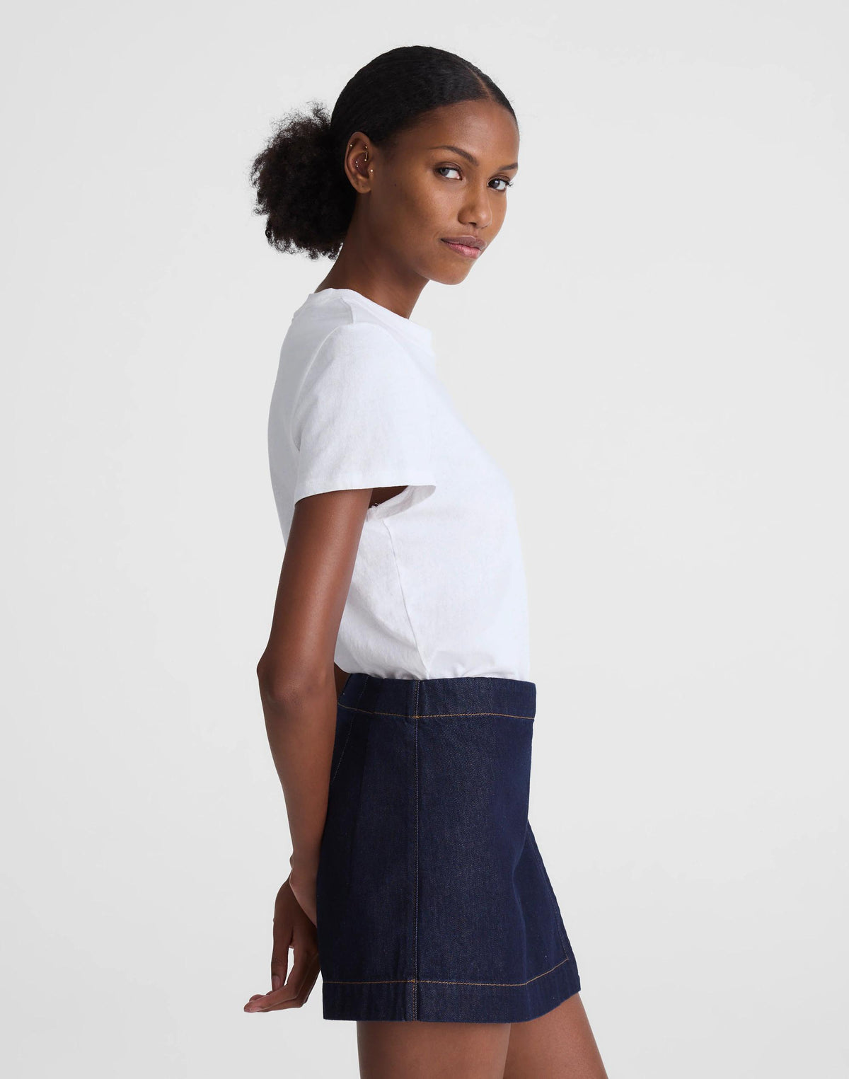 Denim Wrap Mini Skort Rinse Wash | Madewell