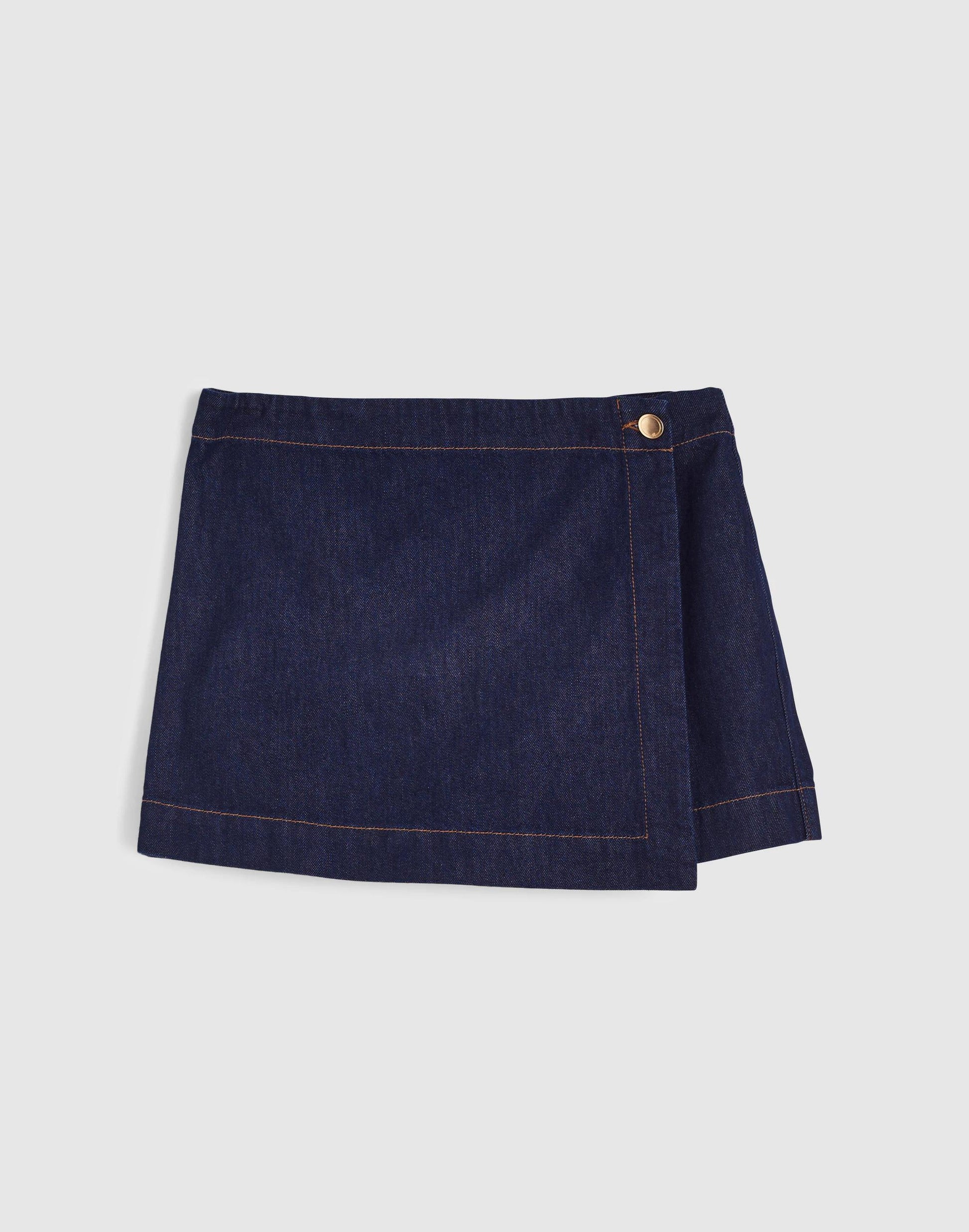 Denim Wrap Mini Skort Rinse Wash | Madewell