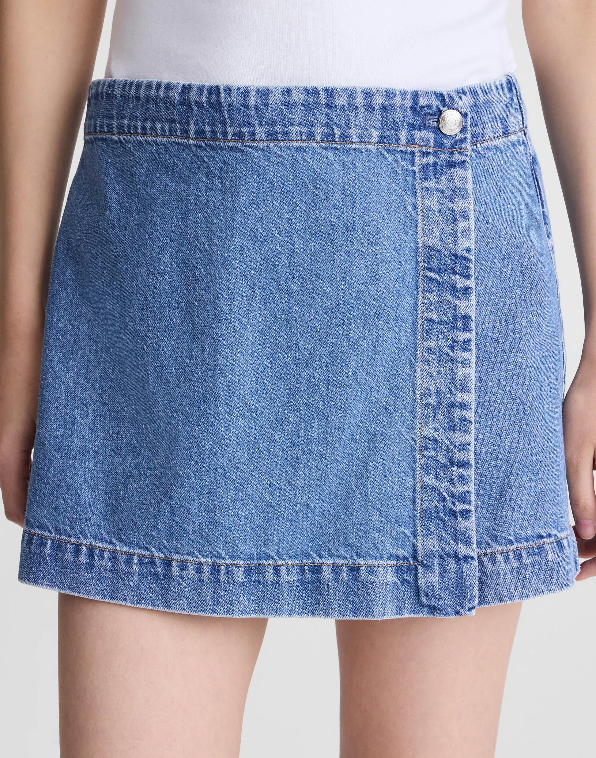 Denim Wrap Mini Skort Midvale Wash | Madewell