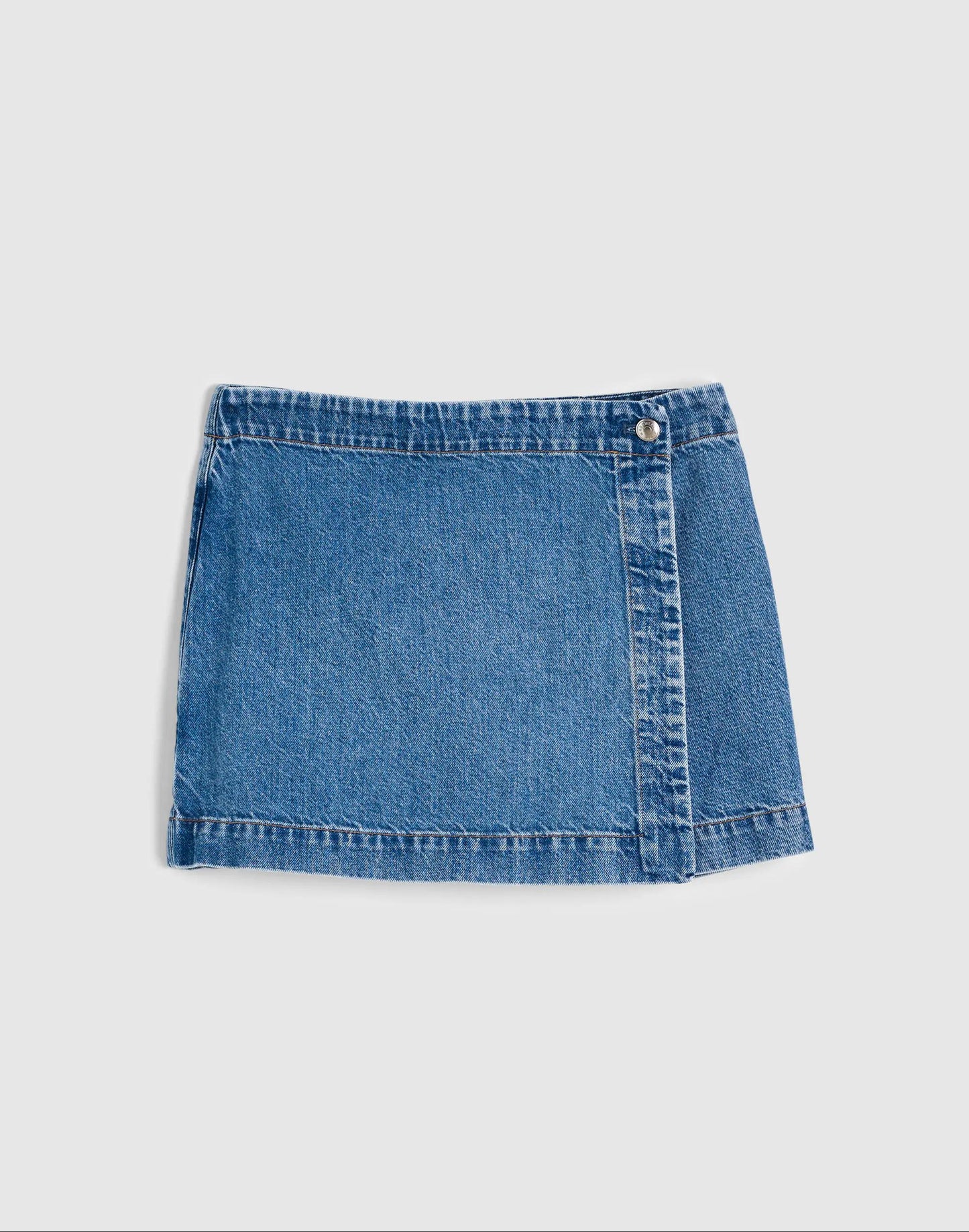 Denim Wrap Mini Skort Midvale Wash | Madewell