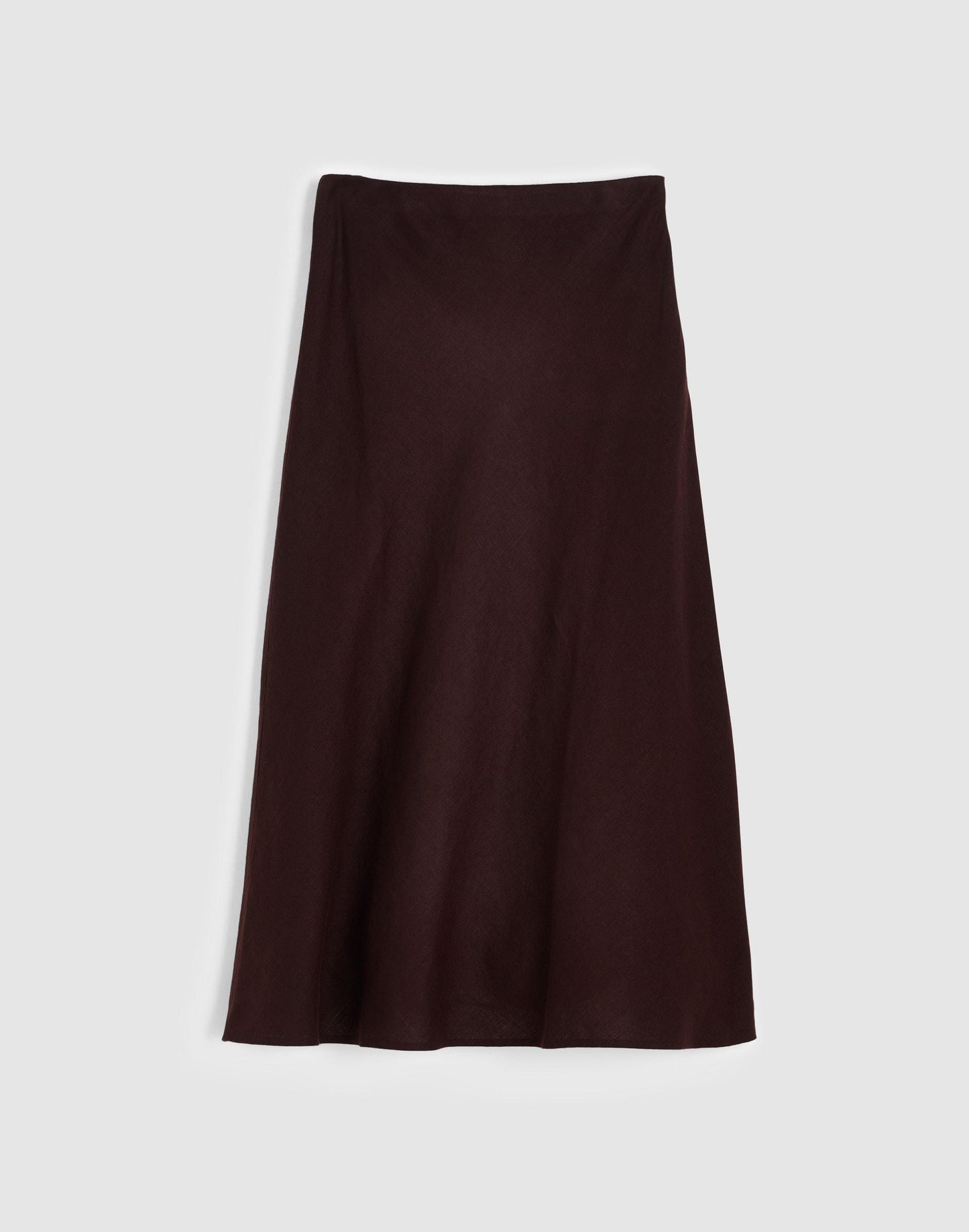 Maxi Slip Skirt in Linen Cocoa | Madewell