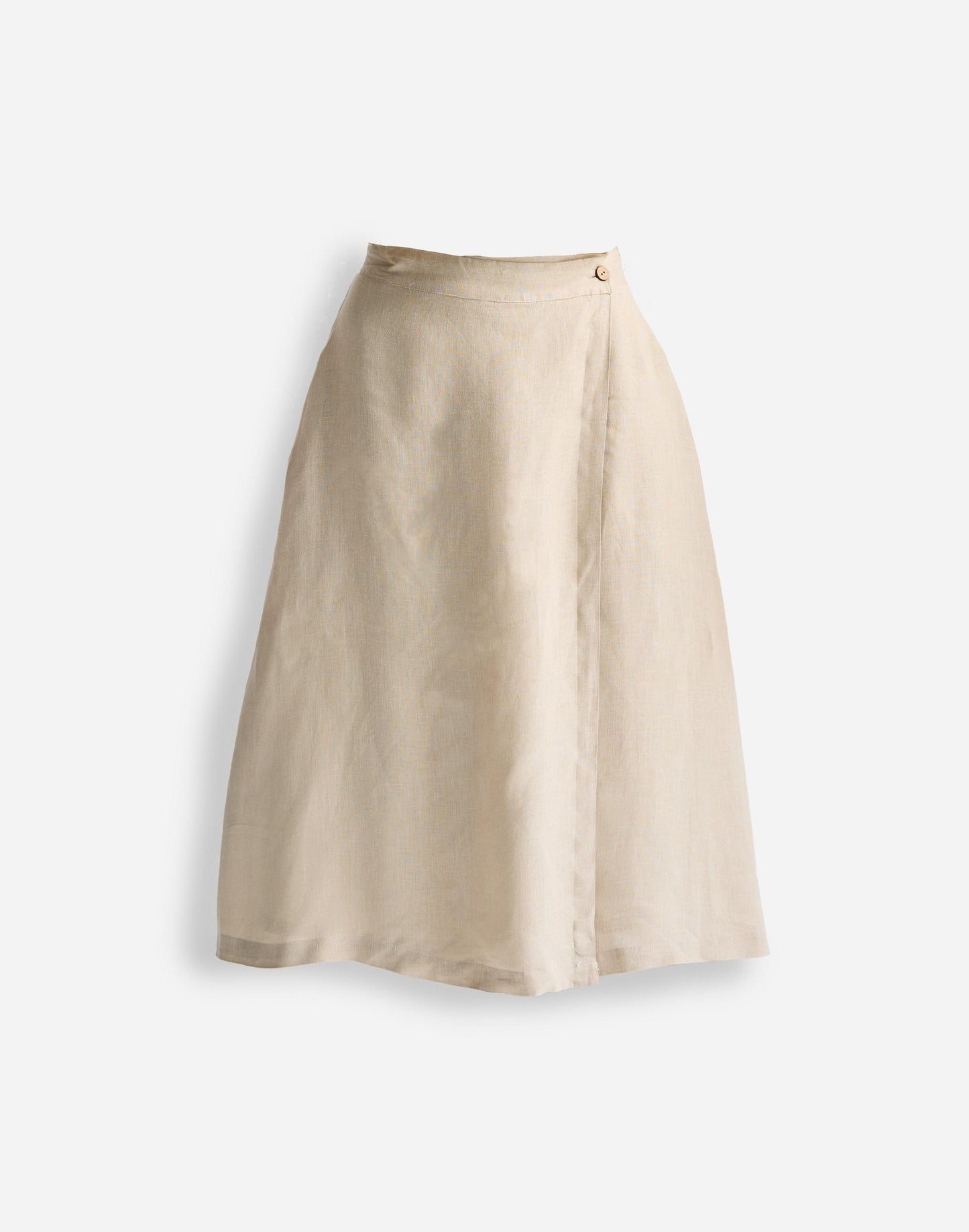 Reistor® Overlap Midi Skirt in 100% Neutral Beige Hemp Beige | Madewell