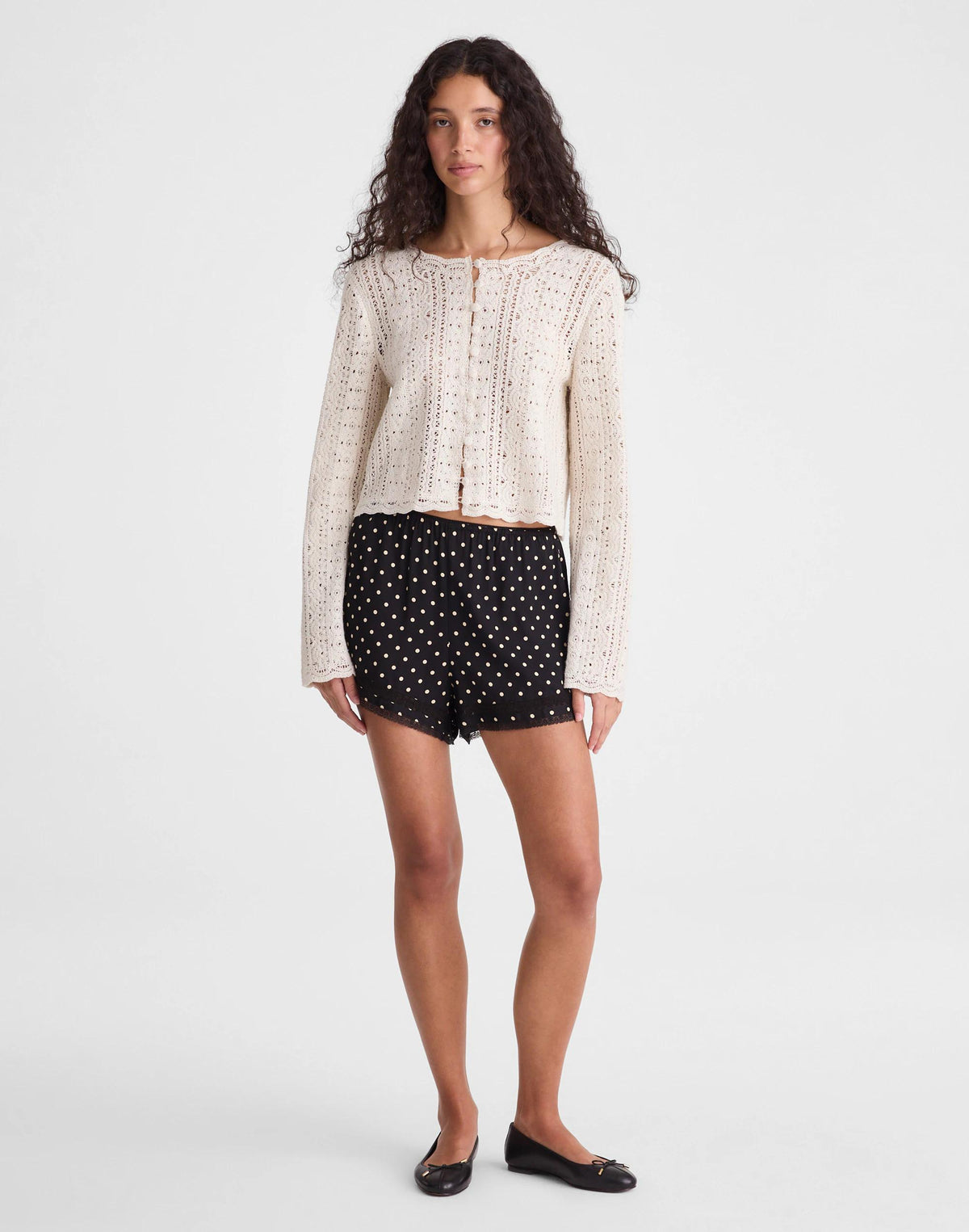 Open-Knit Lace Cardigan Vintage Ivory | Madewell
