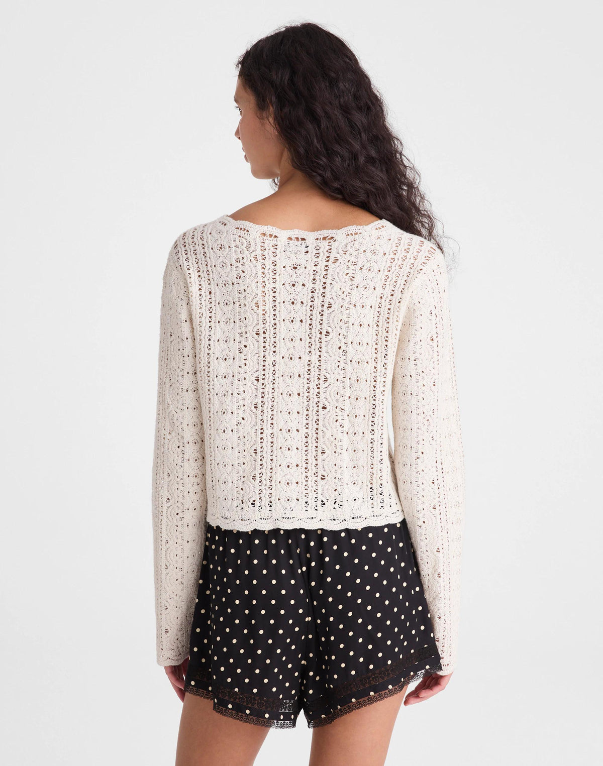Open-Knit Lace Cardigan Vintage Ivory | Madewell