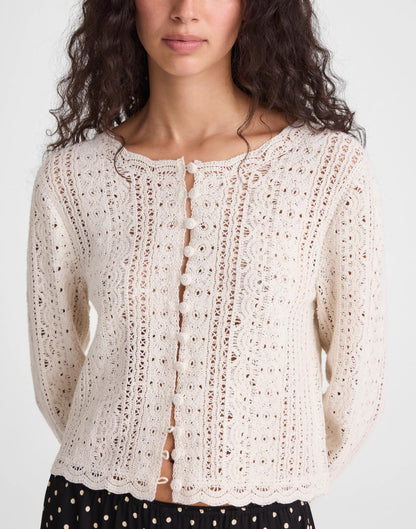 Open-Knit Lace Cardigan Vintage Ivory | Madewell