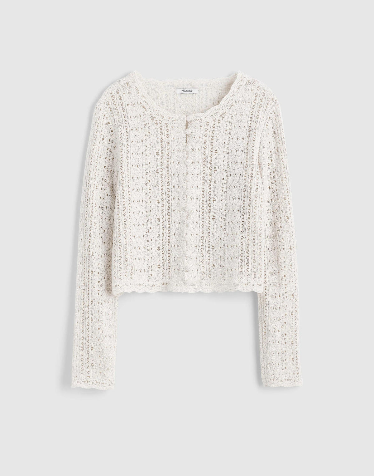 Open-Knit Lace Cardigan Vintage Ivory | Madewell