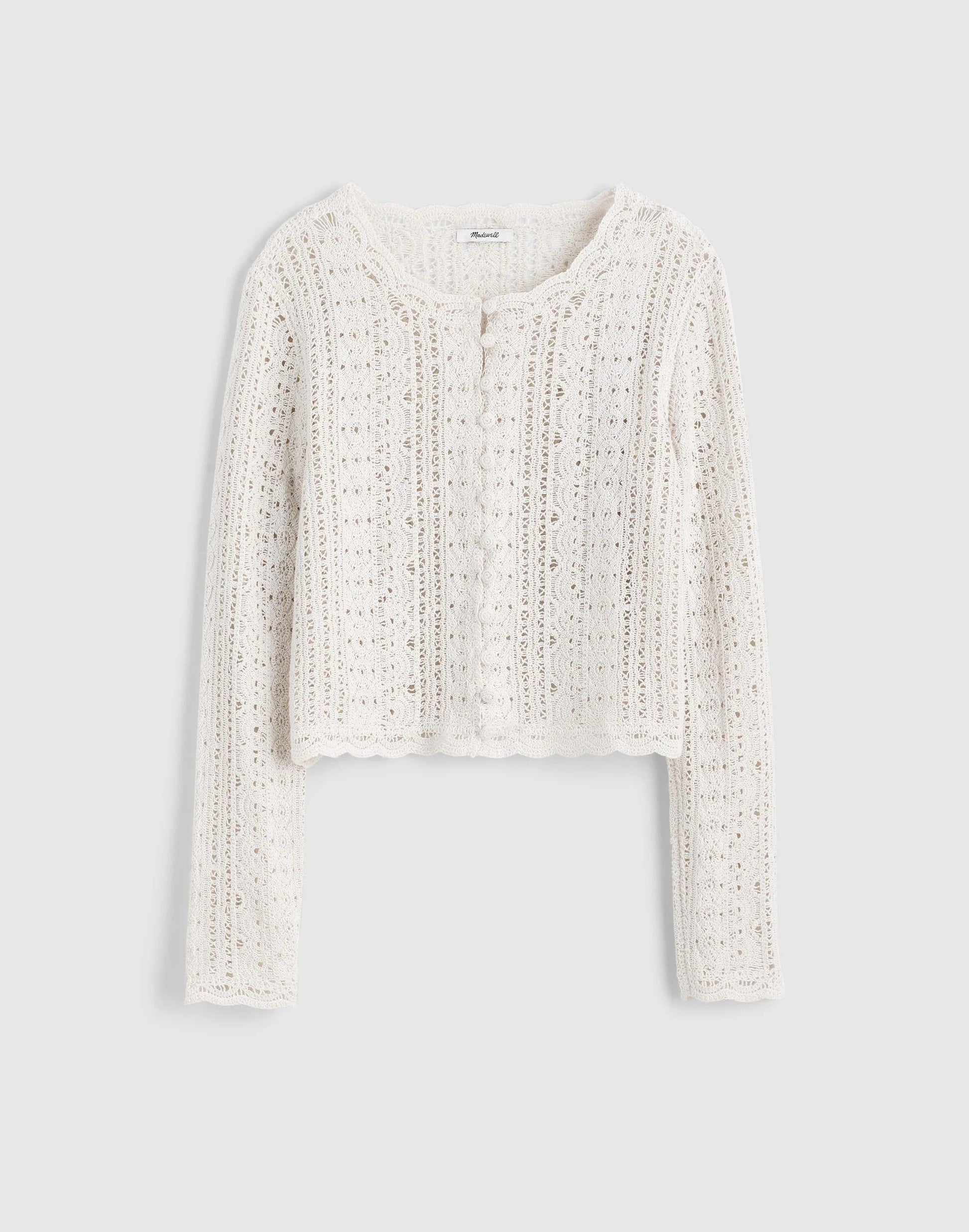 Open-Knit Lace Cardigan Vintage Ivory | Madewell