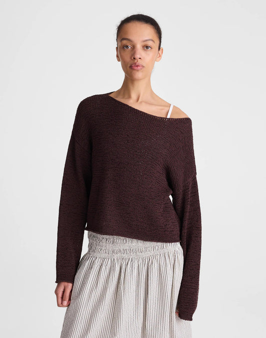 Boatneck Pullover Sweater Burnt Cocoa | Madewell