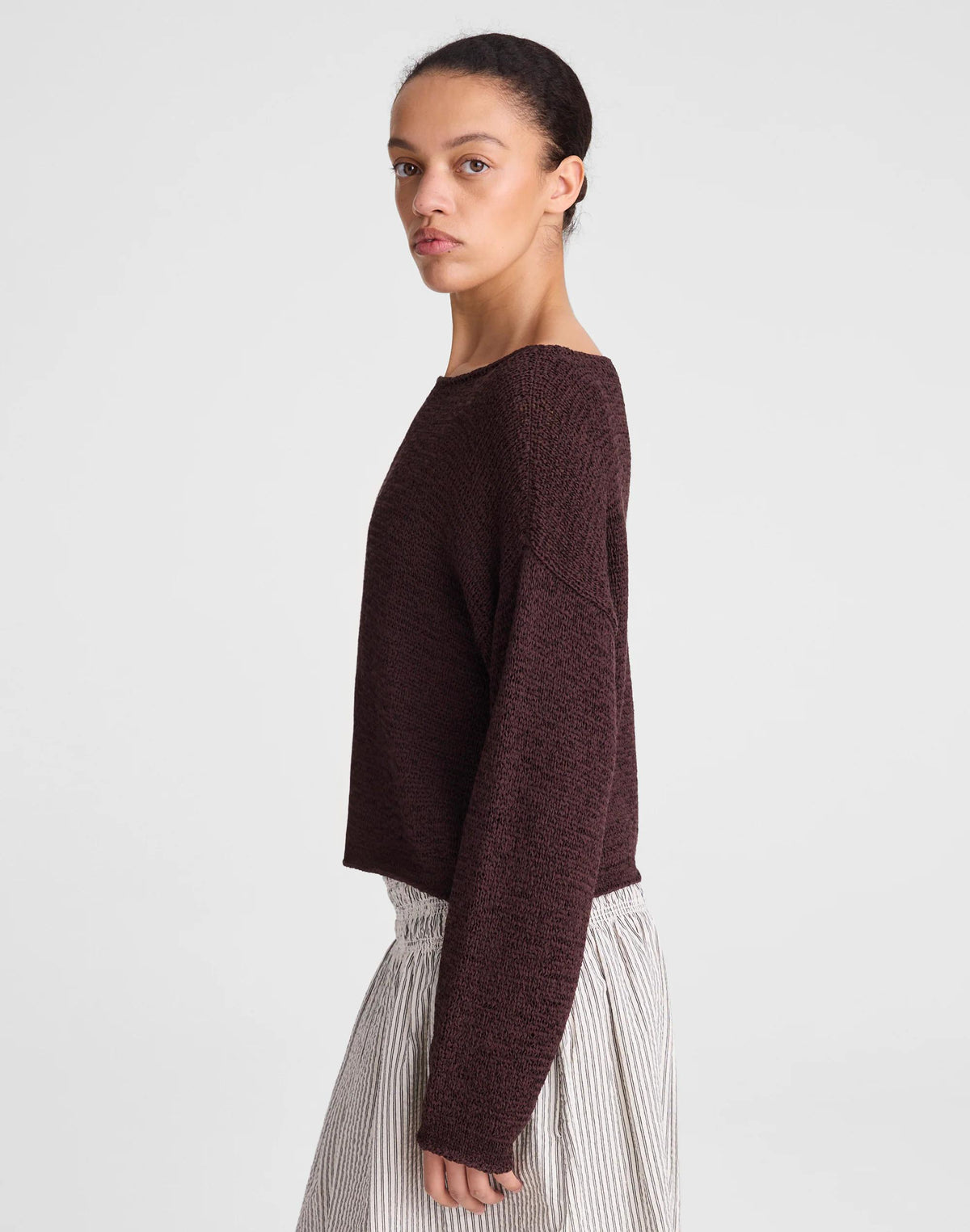 Boatneck Pullover Sweater Burnt Cocoa | Madewell