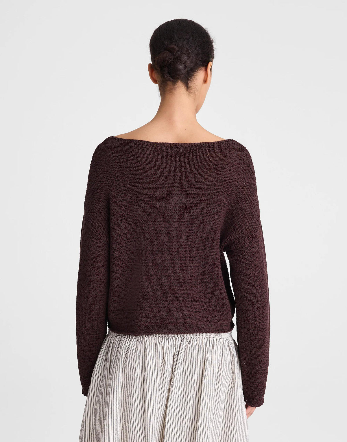 Boatneck Pullover Sweater Burnt Cocoa | Madewell
