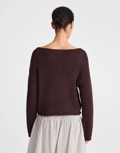 Boatneck Pullover Sweater Burnt Cocoa | Madewell