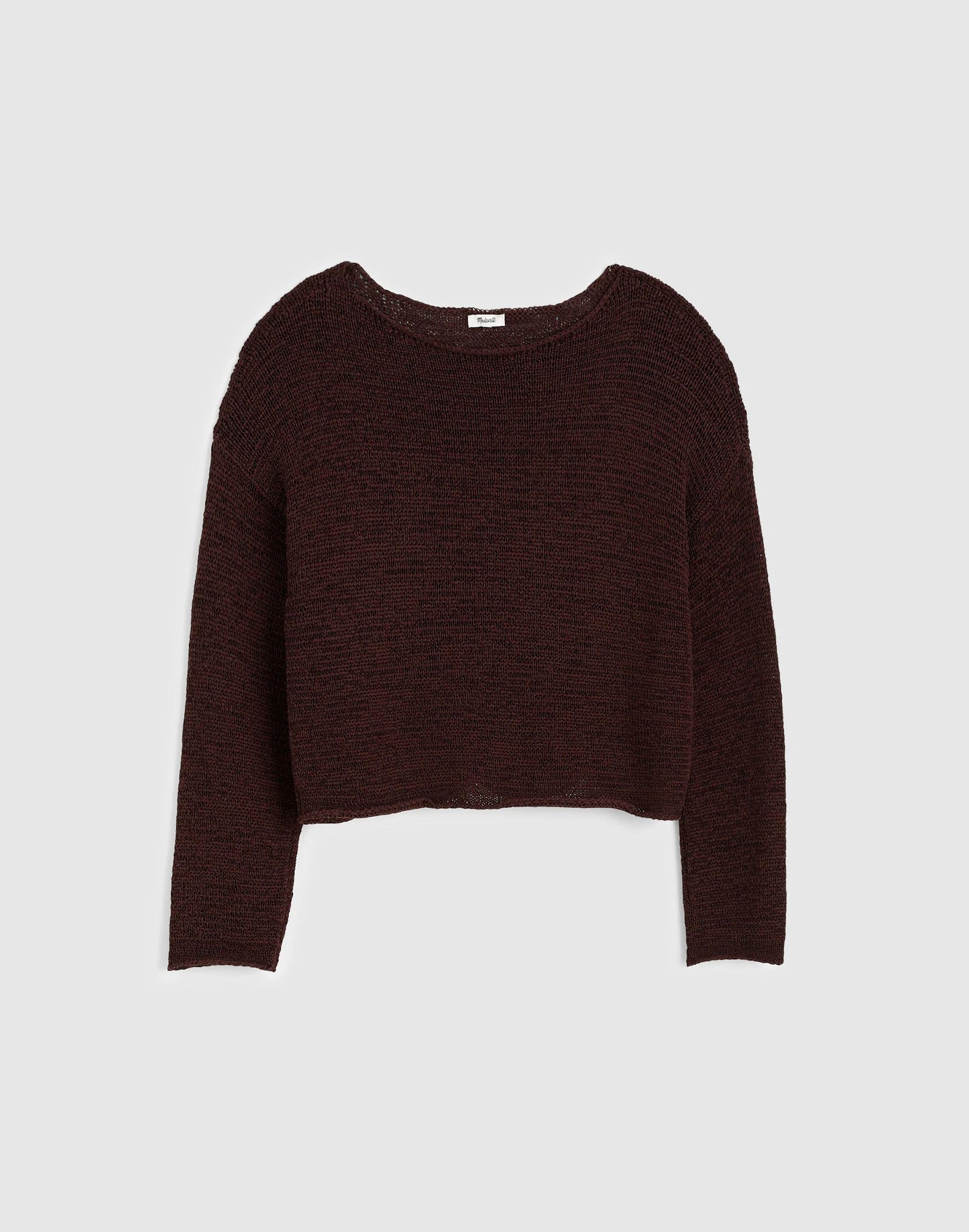 Boatneck Pullover Sweater Burnt Cocoa | Madewell