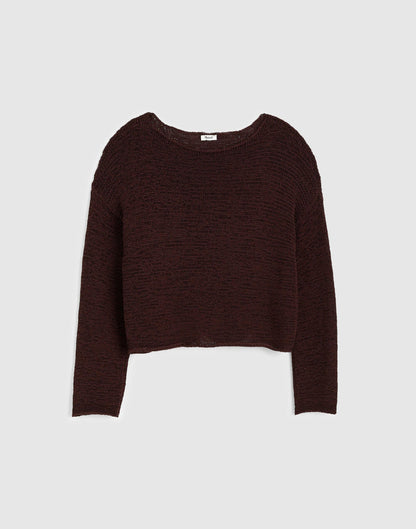 Boatneck Pullover Sweater Burnt Cocoa | Madewell