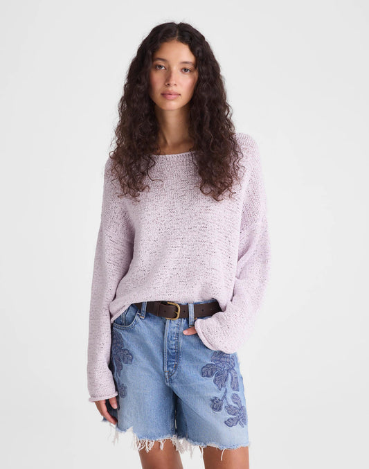 Boatneck Pullover Sweater Marble Lilac | Madewell
