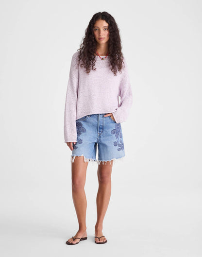 Boatneck Pullover Sweater Marble Lilac | Madewell