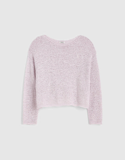 Boatneck Pullover Sweater Marble Lilac | Madewell