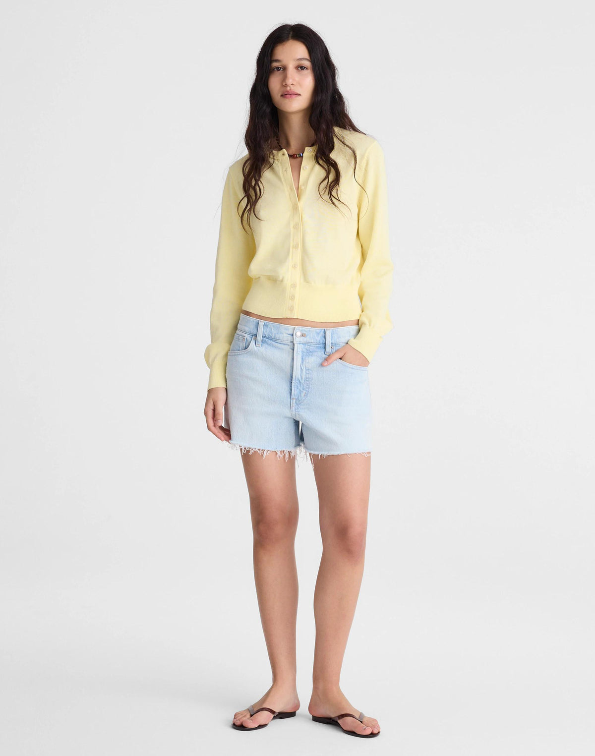 Button-Front Cardigan in 100% Cotton Candlelight | Madewell