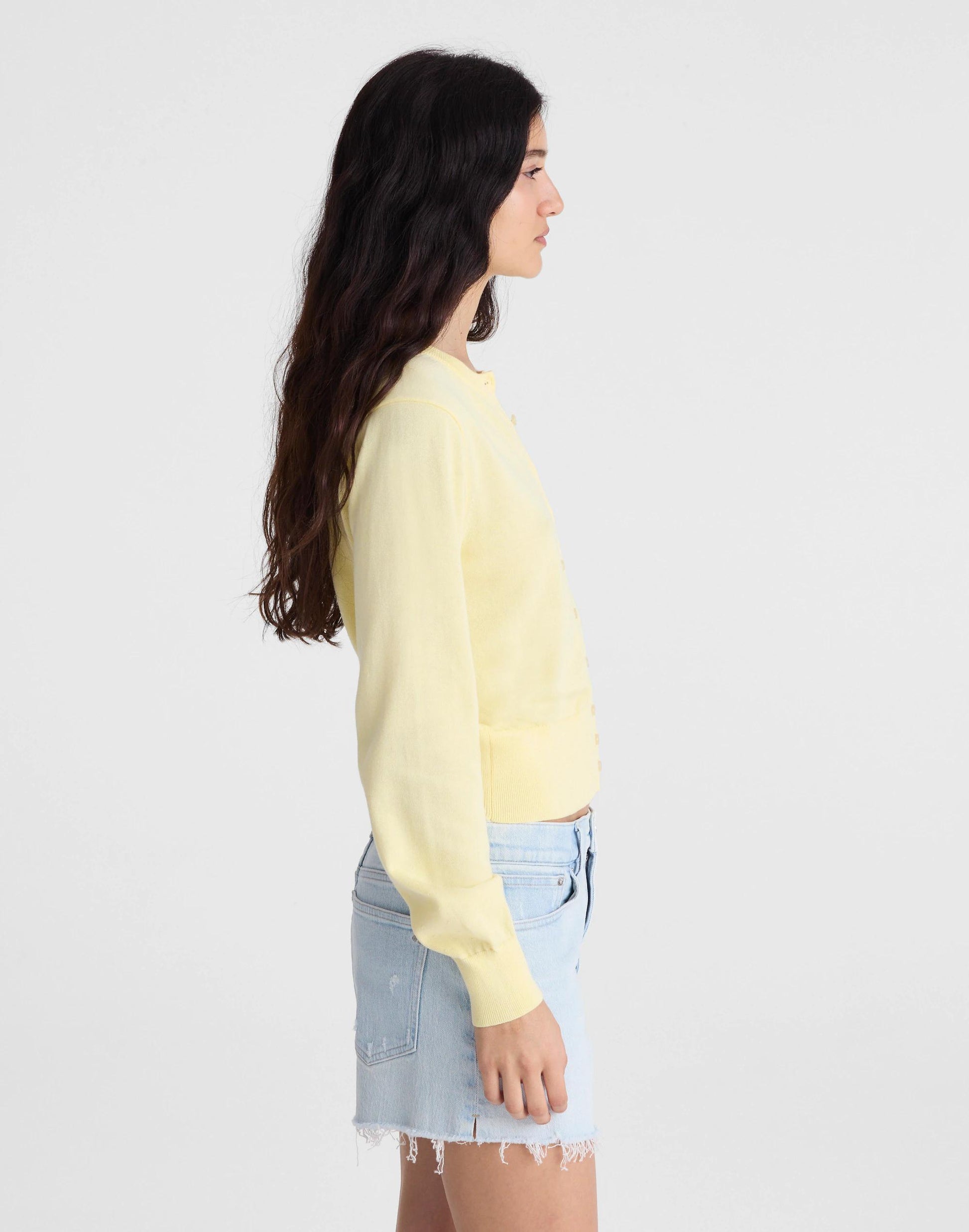 Button-Front Cardigan in 100% Cotton Candlelight | Madewell