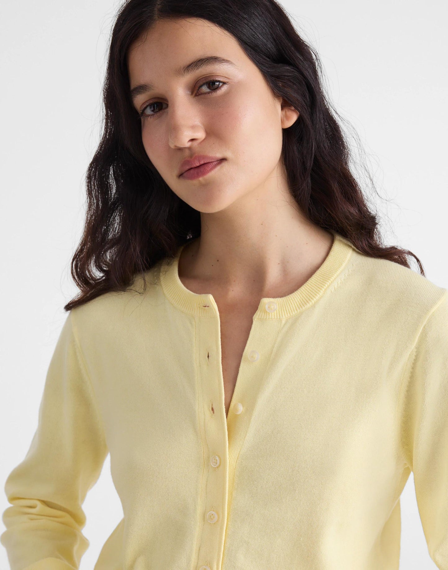Button-Front Cardigan in 100% Cotton Candlelight | Madewell