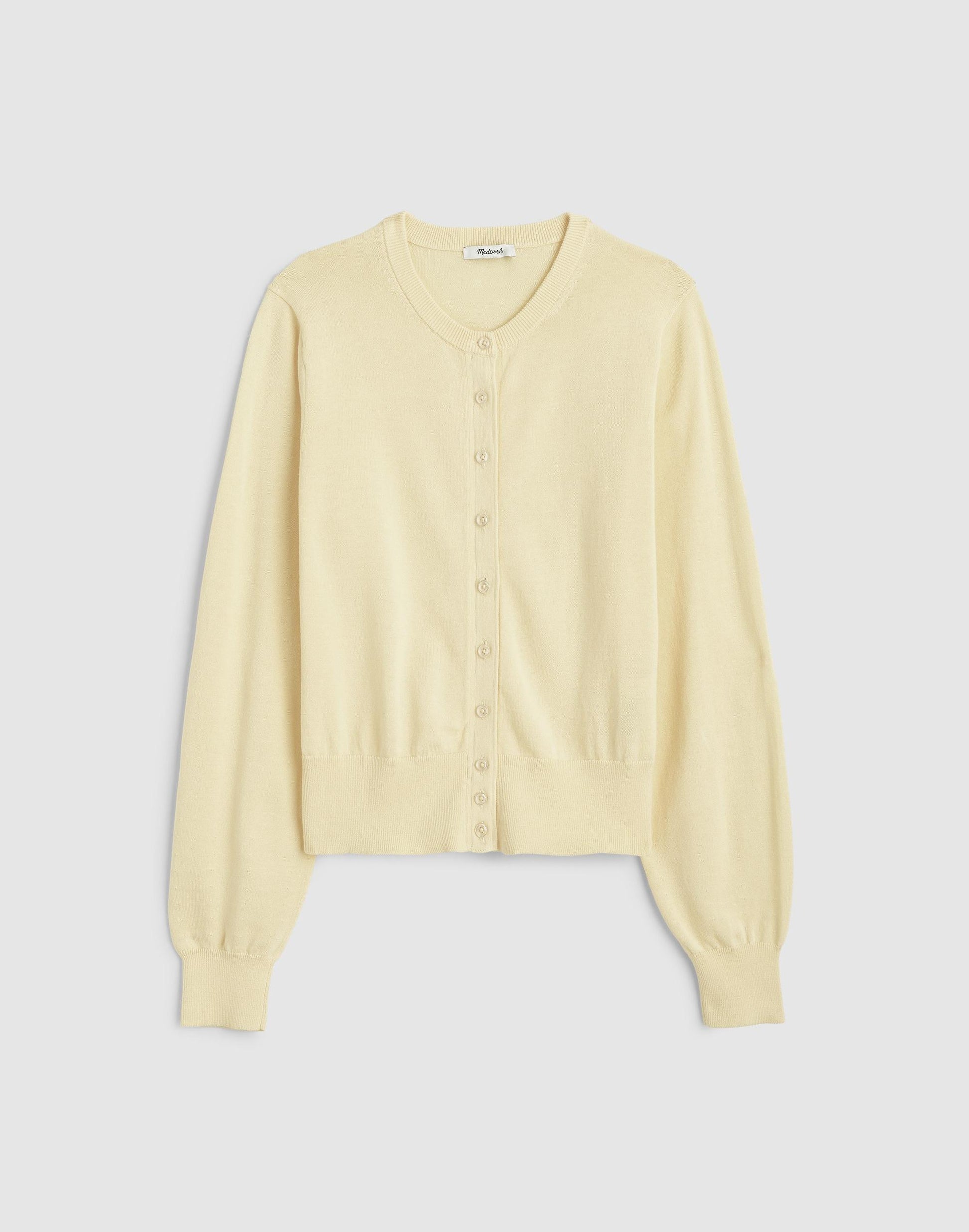 Button-Front Cardigan in 100% Cotton Candlelight | Madewell