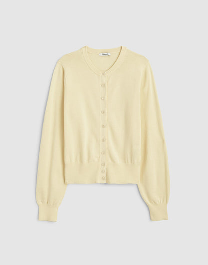 Button-Front Cardigan in 100% Cotton Candlelight | Madewell