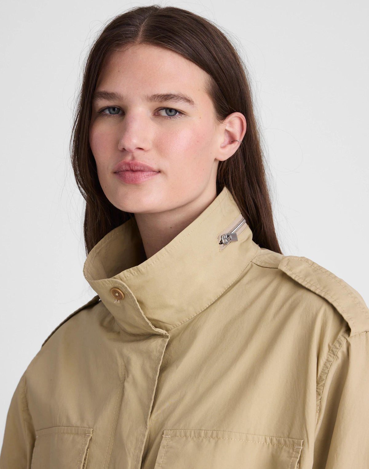 Field Jacket in Washed Poplin Fennel Seed | Madewell